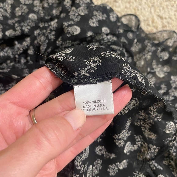 MISA Los Angeles Women's Vittoria Mini Dress M Black Floral Western Romantic - Picture 7 of 9